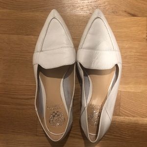 Vince Camuto white flats. Size 8.5